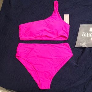Hot Pink High Waist Bikini